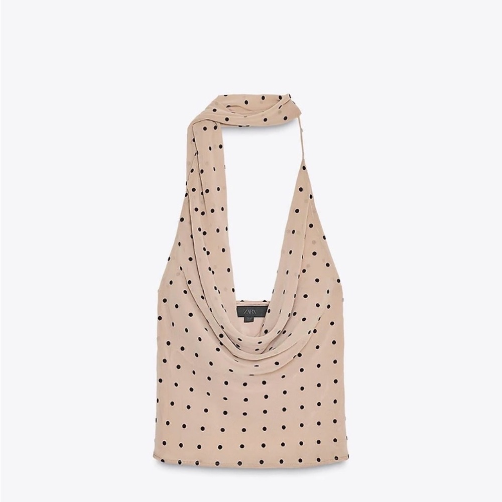 Zara Polka Dot Halter Top NWT